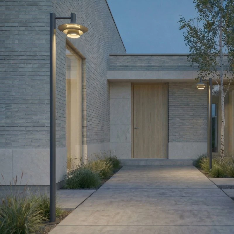 Lucande Montaro Lámpara Exterior LED Antracita 220 cm IP54