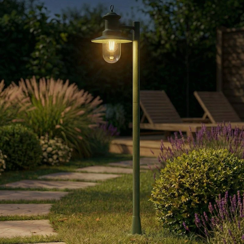 Bolardo luminoso Lindby Eloretta Verde 110 cm Acero IP44