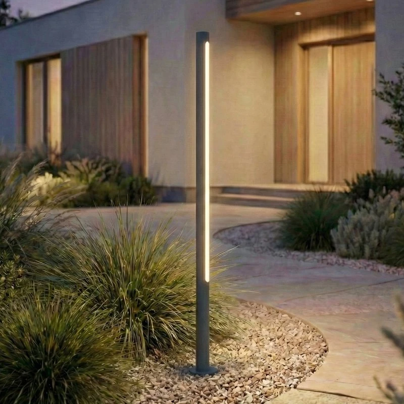 Bolardo luminoso LED Liravel de Lindby, 115 cm, Antracita, IP65