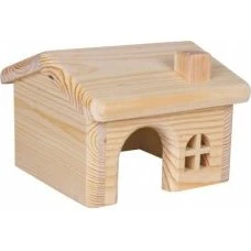 TRIXIE Casita Madera para Hámsters y Ratones 15x11x15 cm