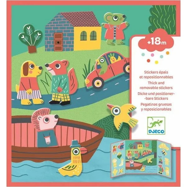 Djeco Pegatinas Reutilizables Los Animales