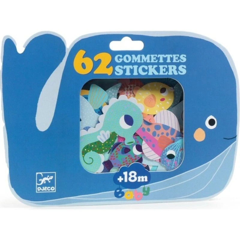 Djeco Pegatinas Animales del Mar
