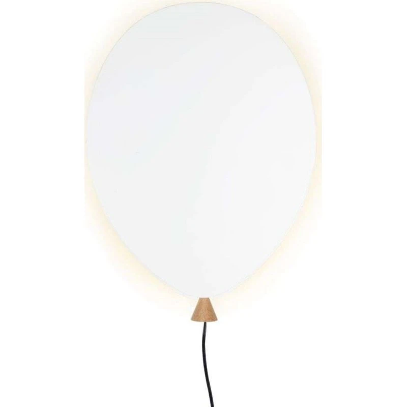 Globen Lighting Aplique de Pared Balloon Blanco - Madera Fresno