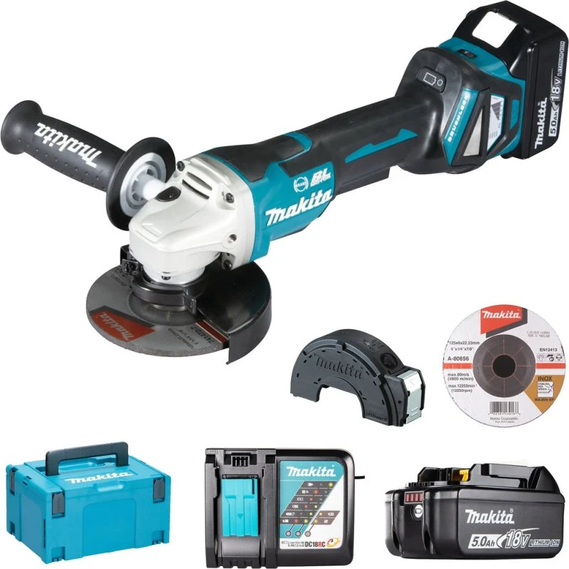 Makita DGA517RTJ 18V 5Ah Amoladora