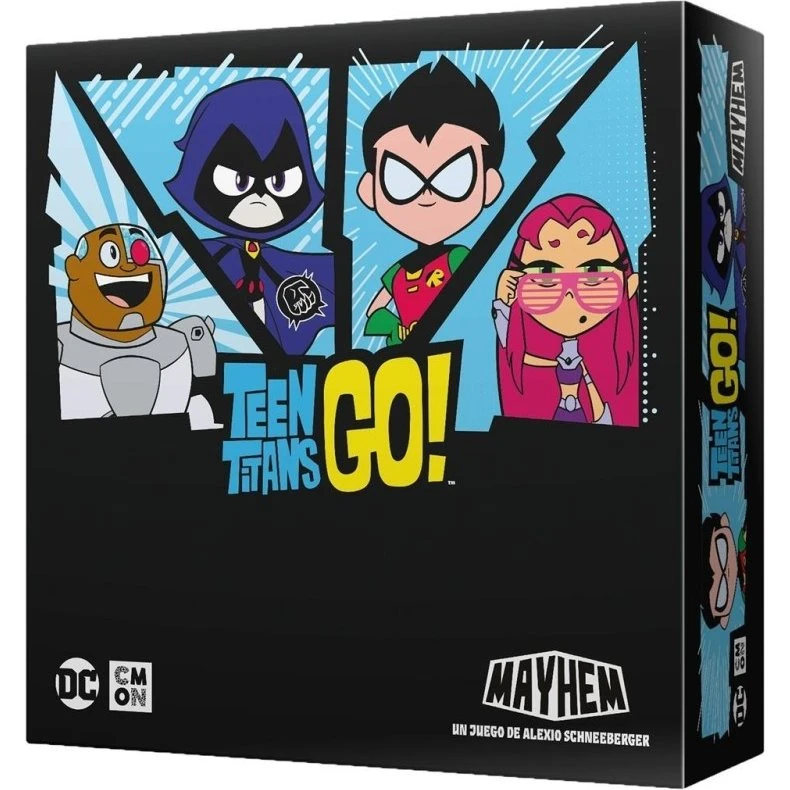 Teen Titans GO! Mayhem Juego de Mesa Familiar