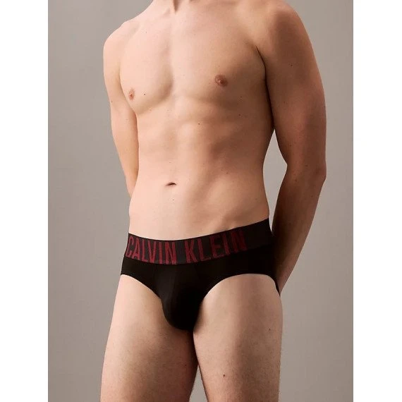 Calvin Klein Hip Brief 3PK Negro, Syrah, Sand Trap
