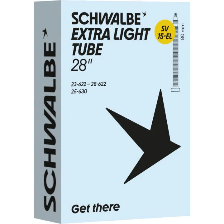 Schwalbe SV15-EL Extra Light 700x23-28 Presta 80mm Negro