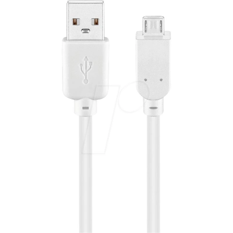 GOOBAY USB-MICBM-1.0, Cable USB 2.0 A a Micro B, 1 m, Blanco