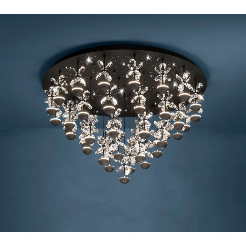 Lámpara LED de techo EGLO Stars of Light Pianopoli negra 78 cm