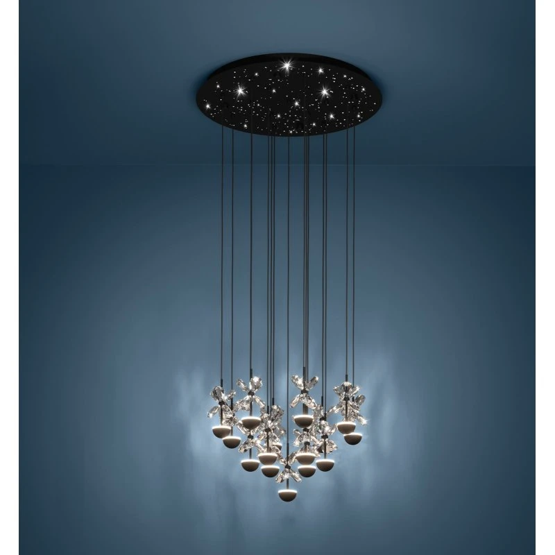 EGLO Stars of Light Pianopoli Lámpara Colgante Negra 50 x 113 cm