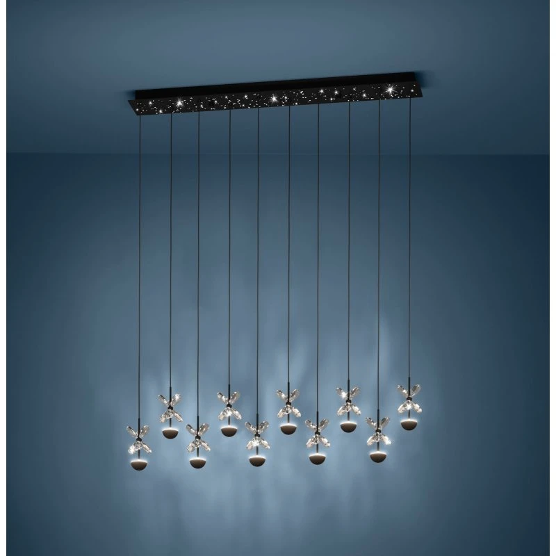 Lámpara colgante EGLO Stars of Light Pianopoli negra, 87 cm