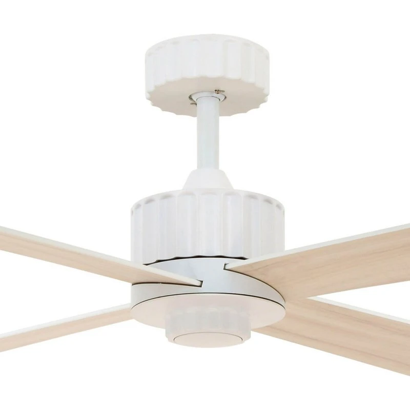 Beacon Lighting Ventilador de Techo Newport Blanco/Roble con Luz