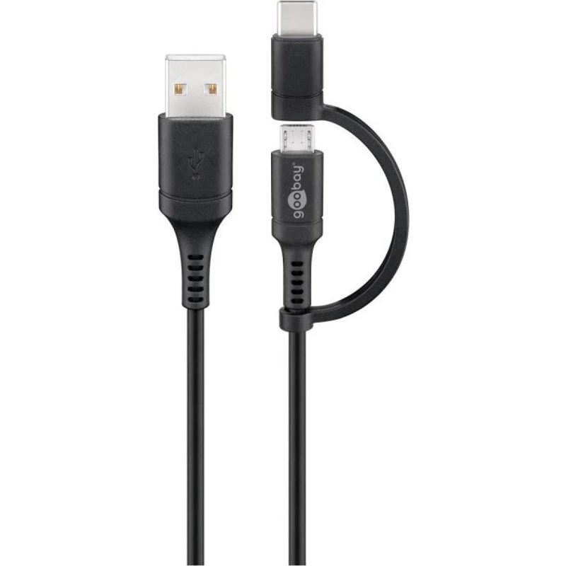 Marca Cable 2 en 1 USB-C a Micro-USB 1m
