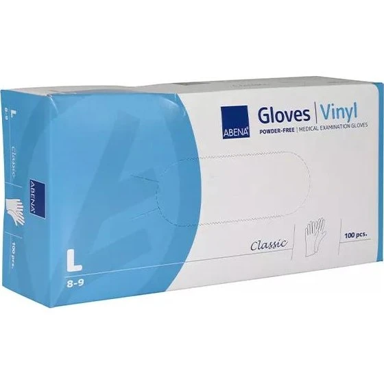 Abena Guante Vinilo Sin Polvo Talla L 100u