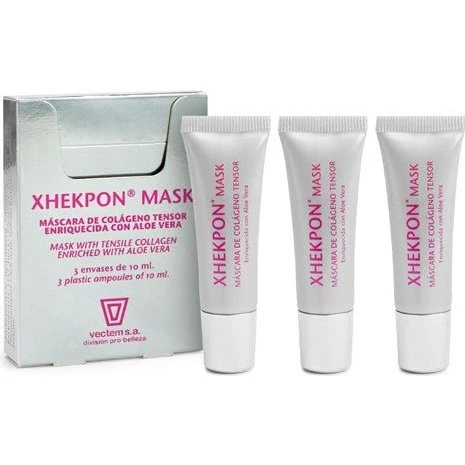 XHEKPON Mascarilla Facial de Colágeno y Aloe Vera 3x10ml
