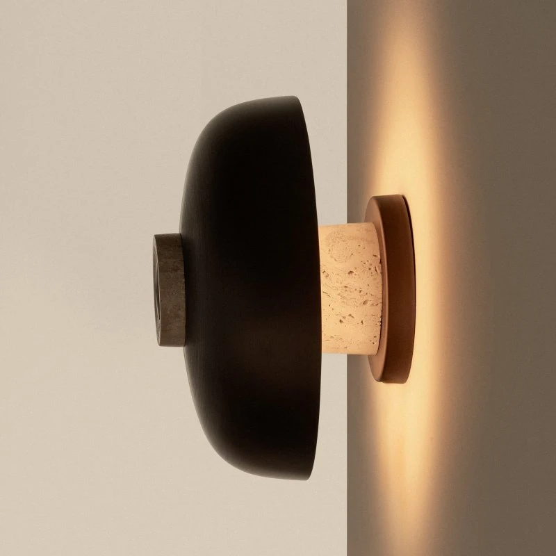 Audo Copenhagen Aplique de pared LED Reverse Arena/Bronce Ø 24 cm