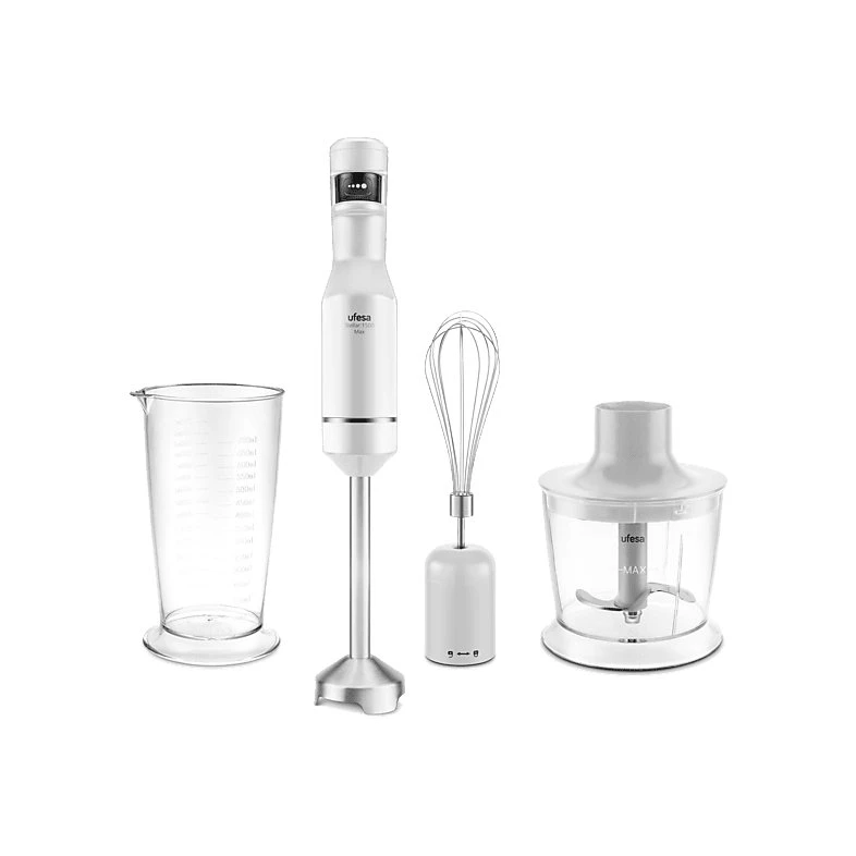 Batidora de mano Ufesa Stellar 1500 Max, 1500W, Blanco/Inox