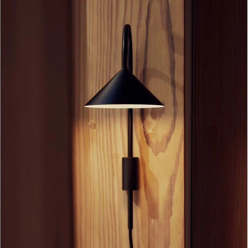 FRANDSEN Aplique de pared Grasp Negro Mate 40 cm con Enchufe