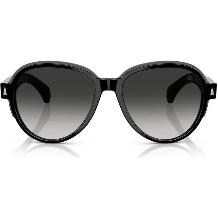 Moncler Me6005 Gafas de Sol Unisex Geométricas Negro Gris 57mm