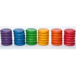 Grapat Monedas de Madera Arcoíris (36)