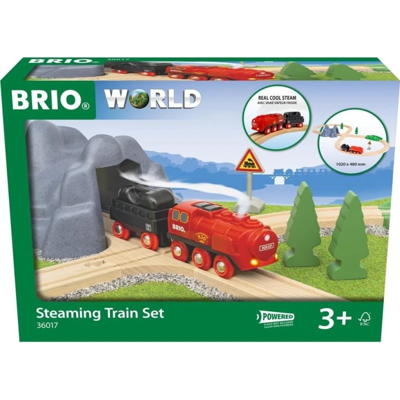 Brio Circuito de Locomotora a Batería de Vapor