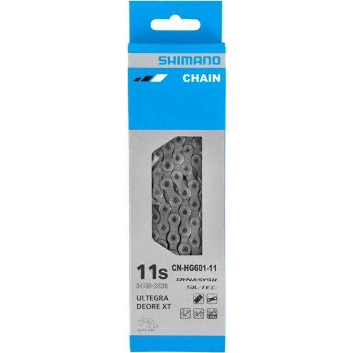 Cadena Shimano HG601 11V 126 Eslabones Plata