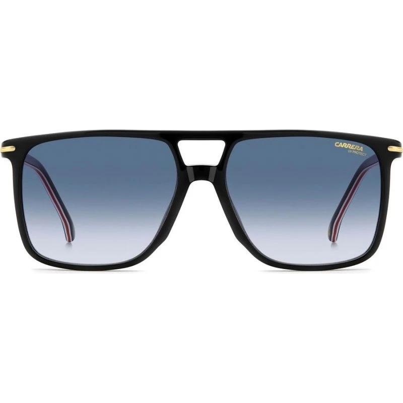 Carrera 366/S Gafas de Sol Hombre Cuadradas Negras Polarizadas