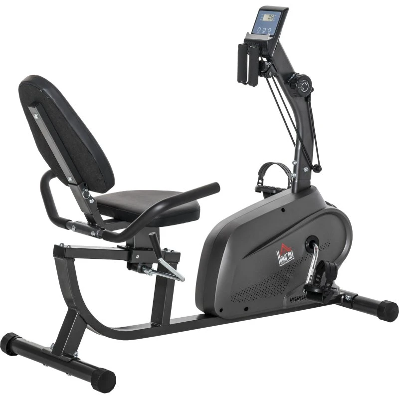 HOMCOM Bicicleta Estática Reclinada 8 Niveles