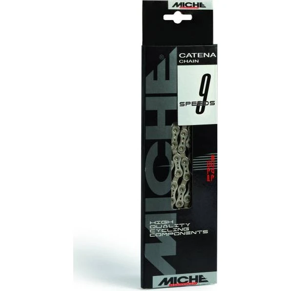 Miche Cadena 9V 3/32 Niquelado 116 Eslabones Plata