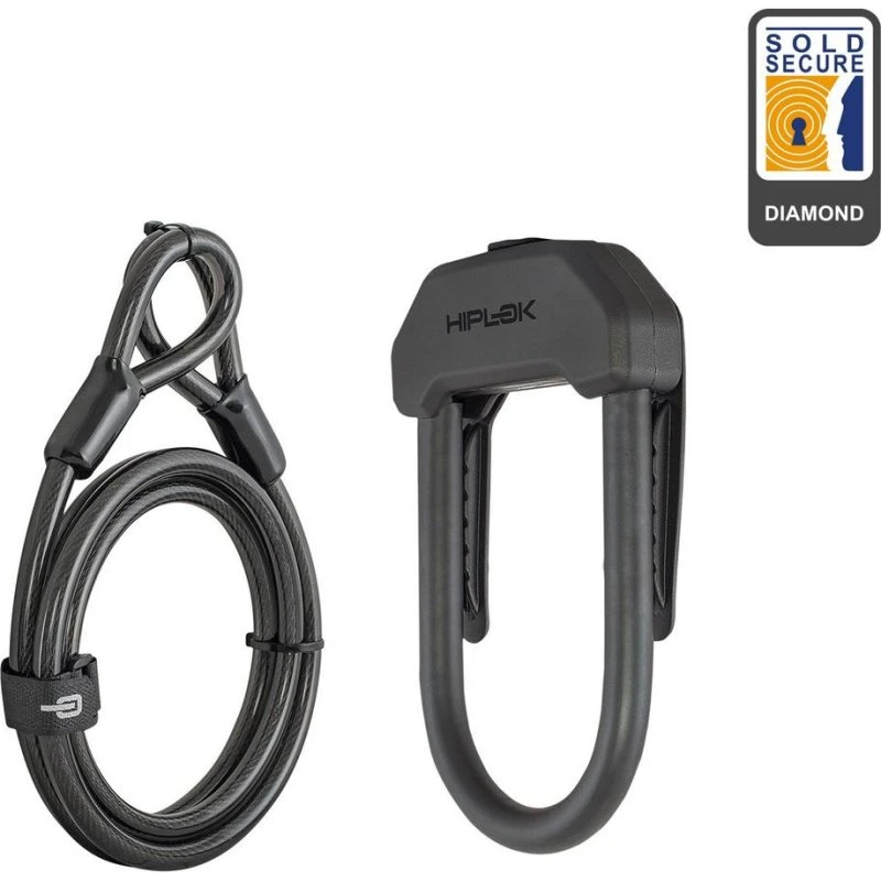 Hiplok DX Plus 14mm + Cable 2m Negro