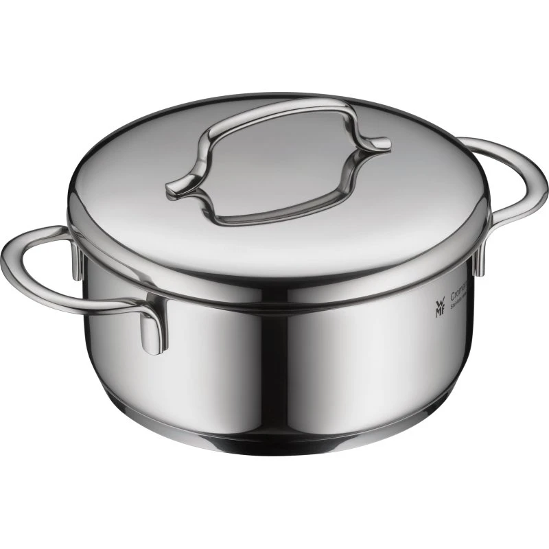 WMF Olla baja Mini con tapa de 14 cm en acero inoxidable