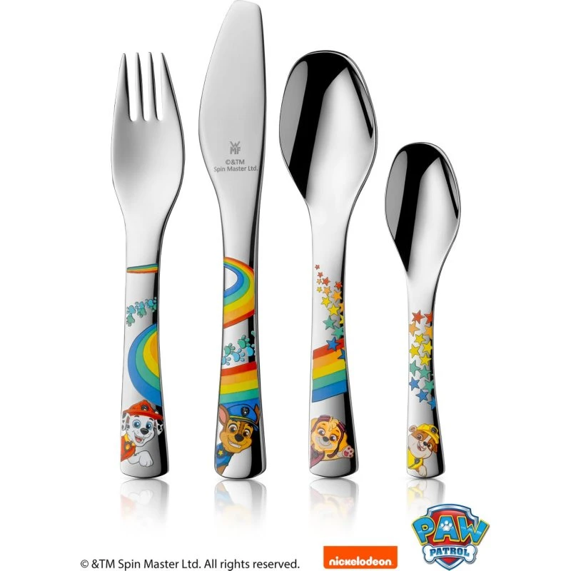 WMF Juego de cubertería infantil Patrulla Canina, 4 piezas