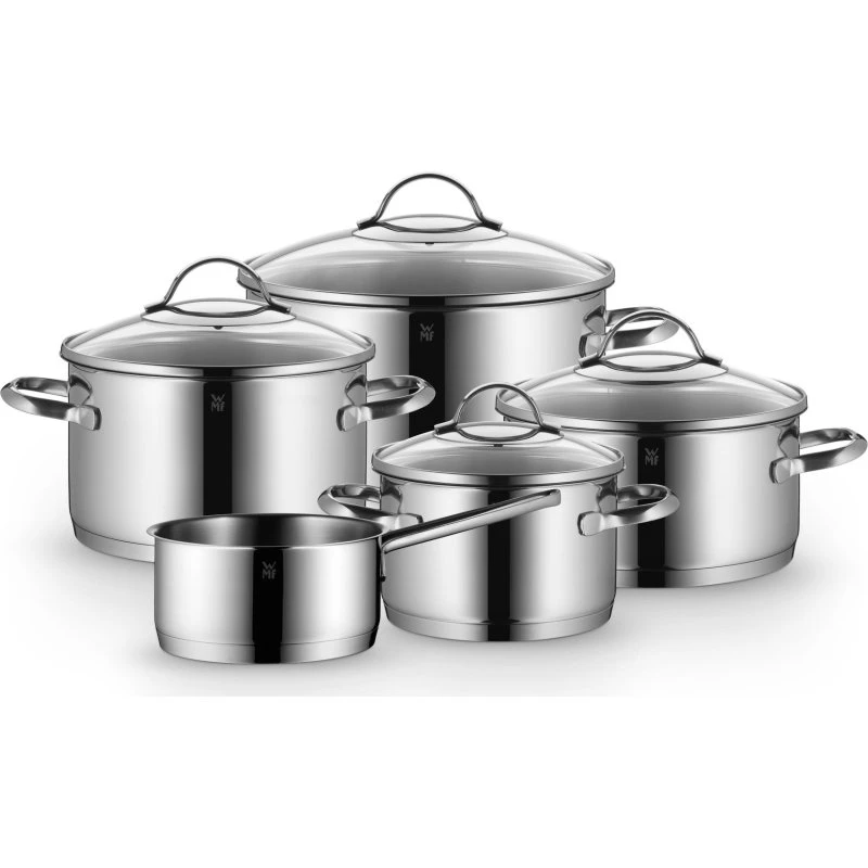 WMF Juego de Ollas Provence Plus 5 Piezas Inducción Plata
