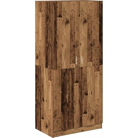 vidaXL Armario Madera Envejecida 90x52x200 cm
