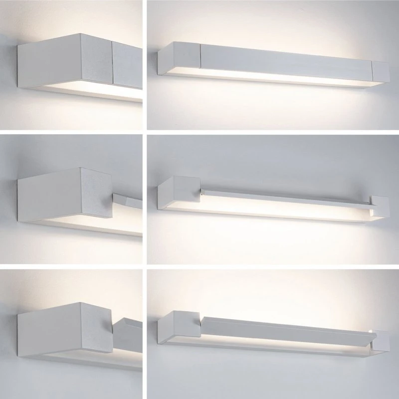 Paulmann Aplique de pared LED Lucille blanco 60 cm atenuable IP44