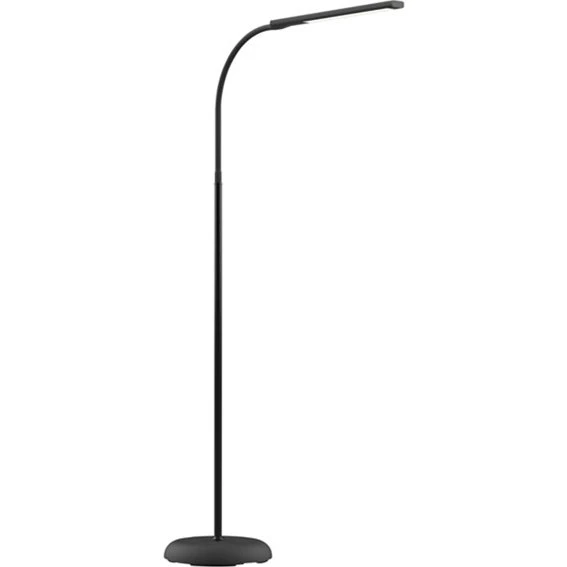 Lámpara de pie LED MAULpirro negra, 126 cm, regulable