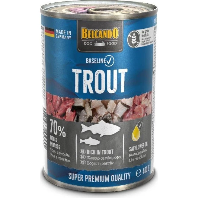 Belcando Baseline Comida Húmeda para Perros - Trucha 400 g