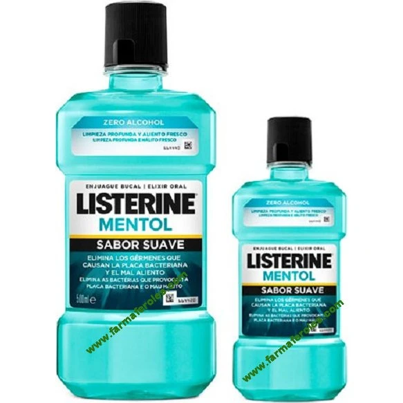 LISTERINE Enjuague Bucal Mentol Suave 500 ml
