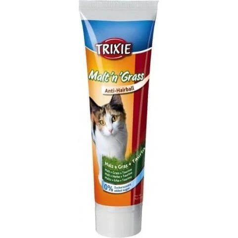 Trixie Malt'n'Grass Malta, Hierba y Taurina para Gatos - Pack 6 x 100g