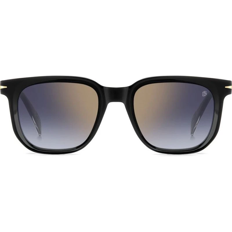 David Beckham Gafas de Sol DB 7133/S Negro Rectangular con Lente Azul