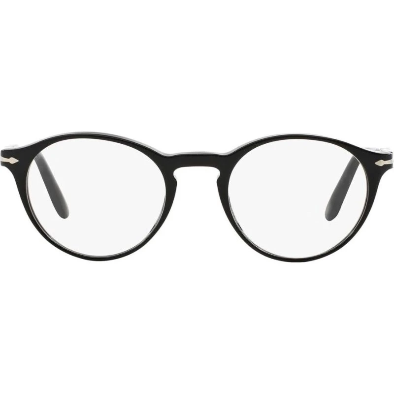 Persol PO3092V 9014 Monturas Ópticas de Acetato Negro Transparente