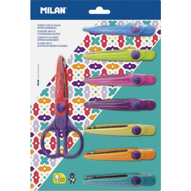 Marca: Tijeras Zig-Zag con 8 Hojas Interables, Lila