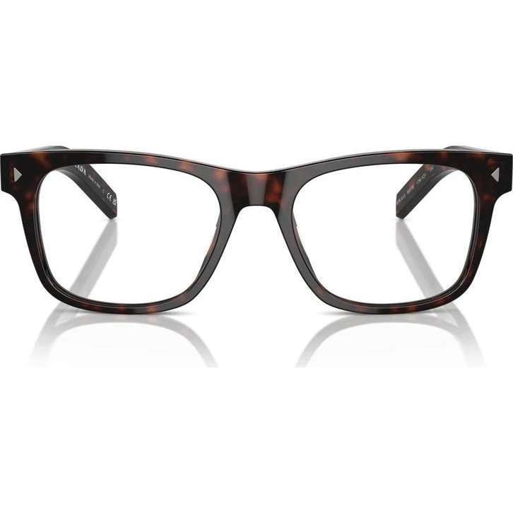 Prada PR A13V Gafas de Vista Hombre Cuadradas Habano