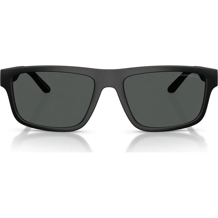 Emporio Armani EA 4244U Gafas de Sol Cuadradas para Hombre - Negro/Gris