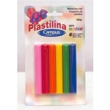 Campus Plastilina Barra 100g 6 Colores