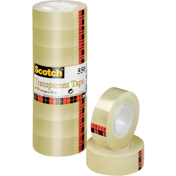 Scotch 550 19mm x 33m Pack 8 Rollos