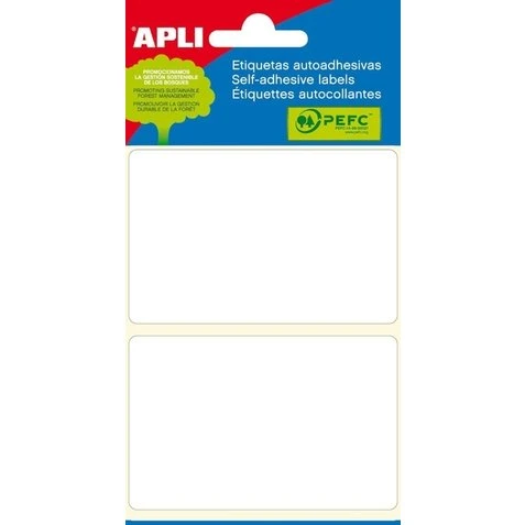 APLI Etiquetas Minibolsa Blancas 53x82mm 6 Hojas