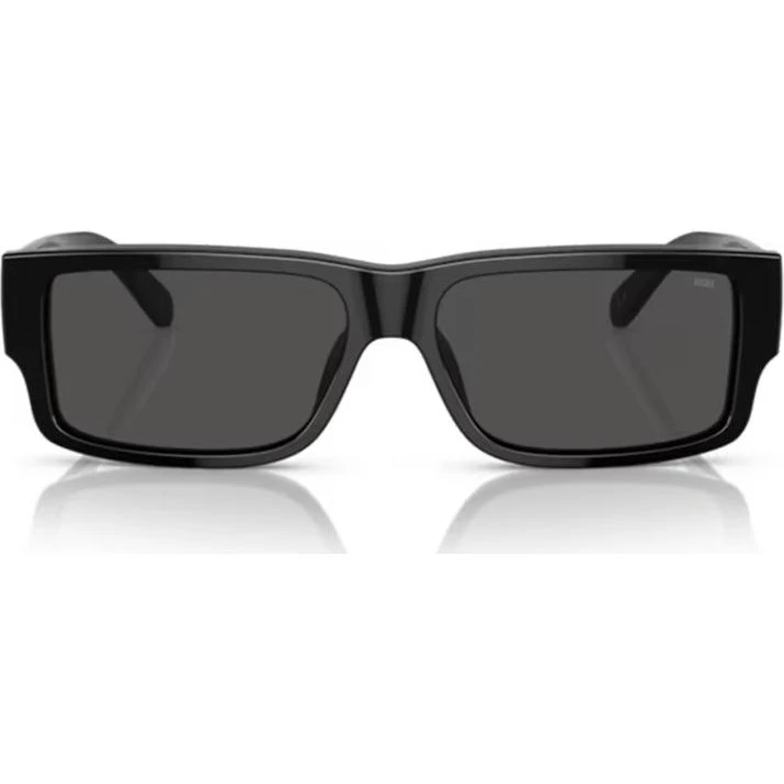 Diesel DL 2003 Gafas de Sol Hombre Rectangulares Negras con Lente Gris
