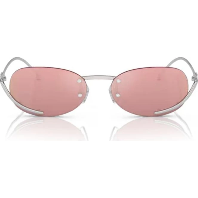 Diesel DL 1004 Gafas de Sol Unisex Ovaladas Plata con Lente Rosa