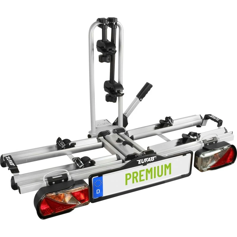 Eufab Premium Portabicicletas Plegable Plata 2 Bicicletas